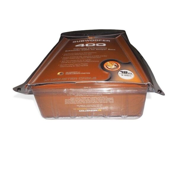 Monster THX Subwoofer 400 Gold Contact Cable 12ft / 3.65m New Sealed - Picture 6 of 7